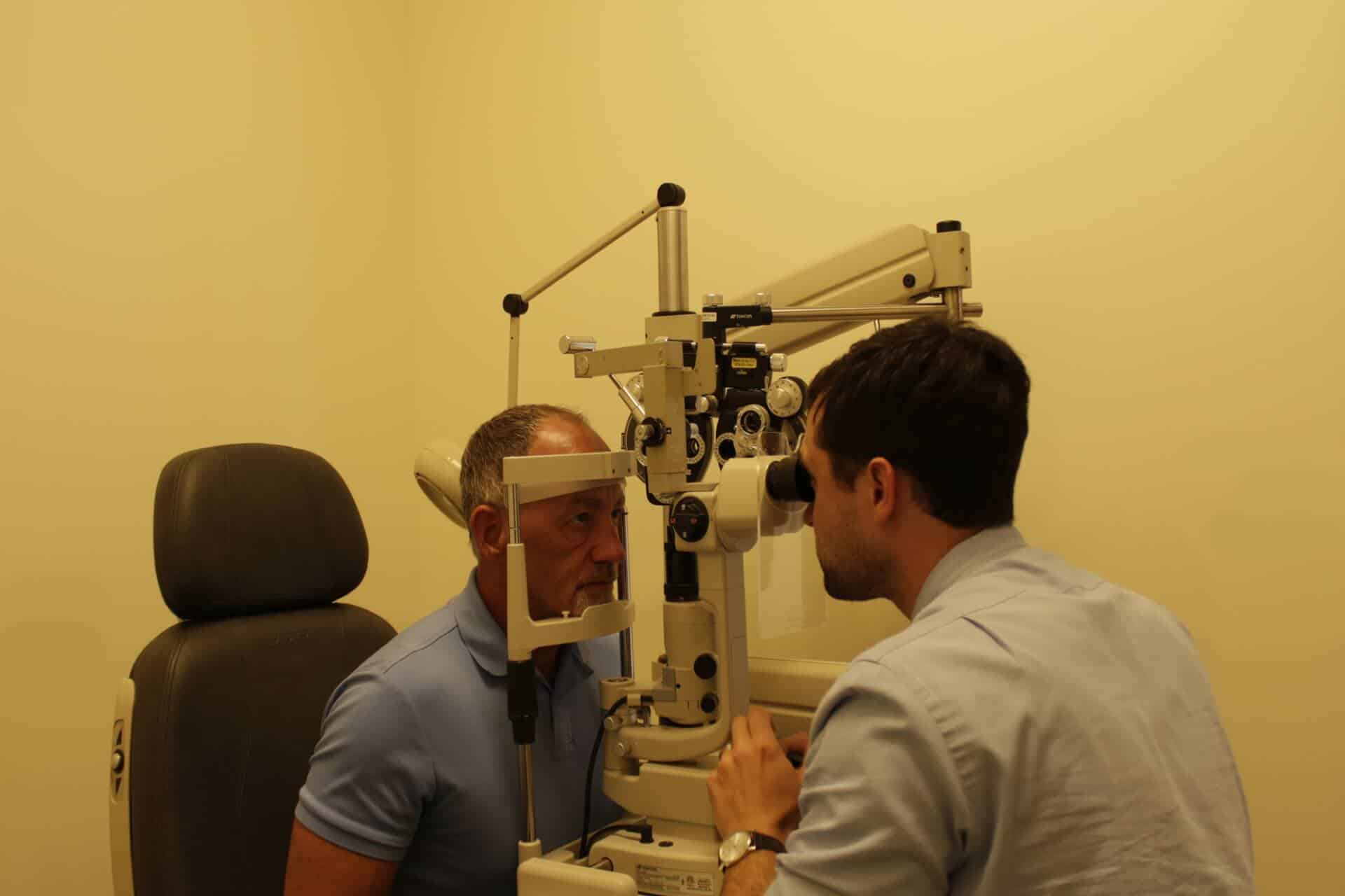 Modern eye exam room at Columbus 20/20 Eyecare - Columbus GA